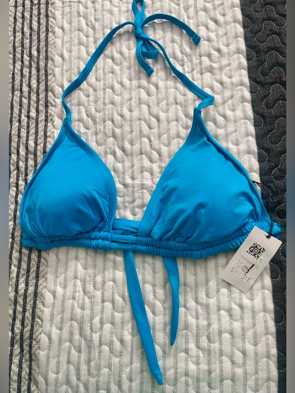 Shade & Shore ~ Bright Blue Triangle Bikini Top Only - NWT - XL